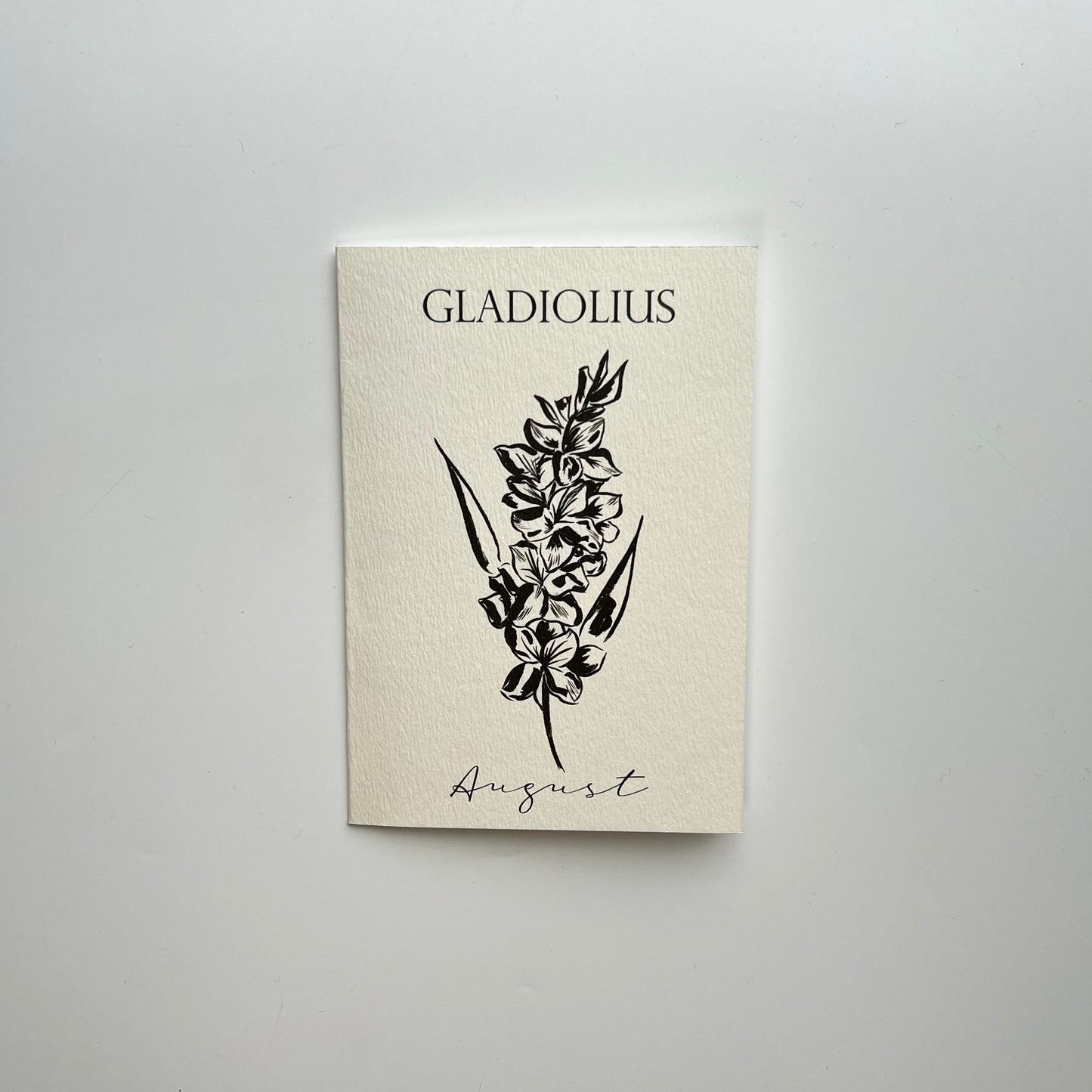 August Birth Flower Card