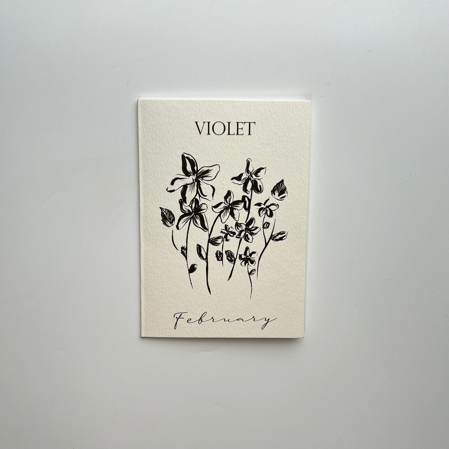 February Birth Flower Card | Violet Birthday Card