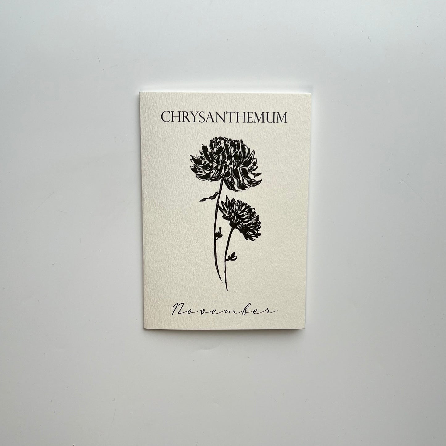November Birth Flower Card