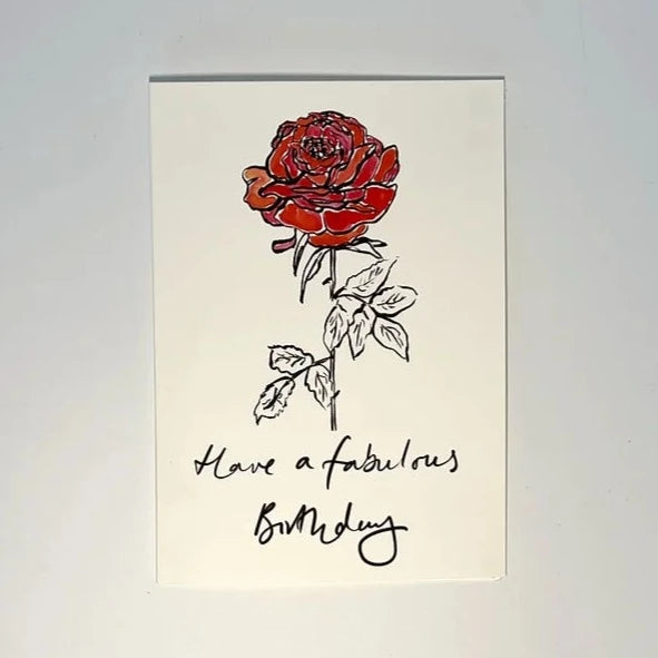 Fabulous Birthday Rose greeting card | Happy rose card | Fabulous Birthday card