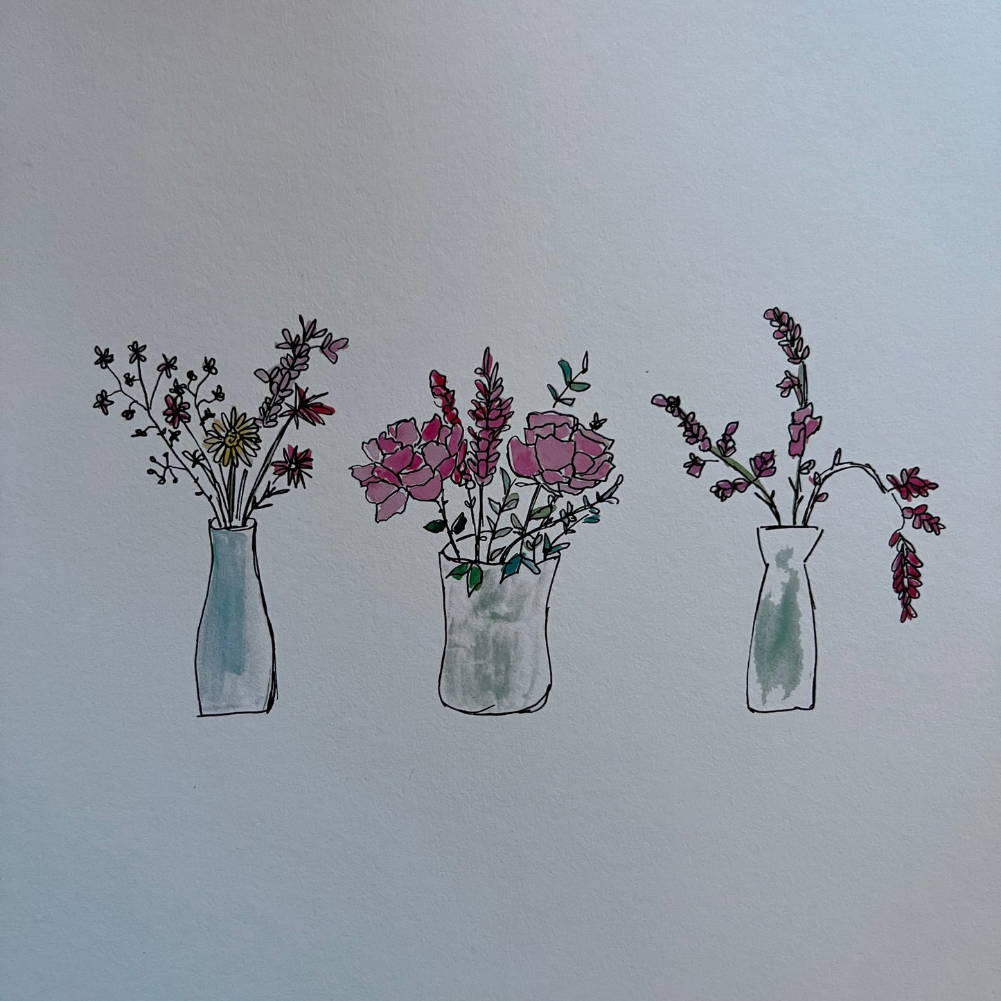 3 vases print