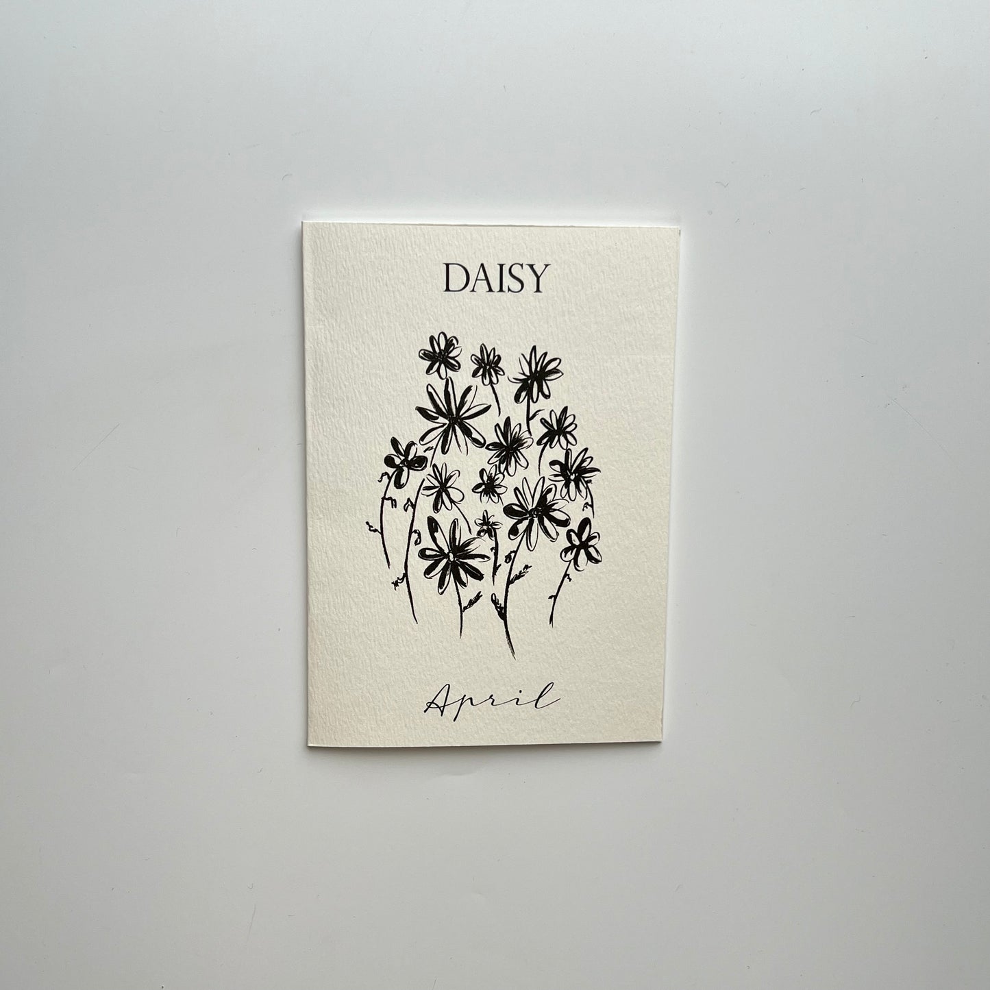 April Birth Flower Card | Daisy Birthday Card | Spring Birthday Card