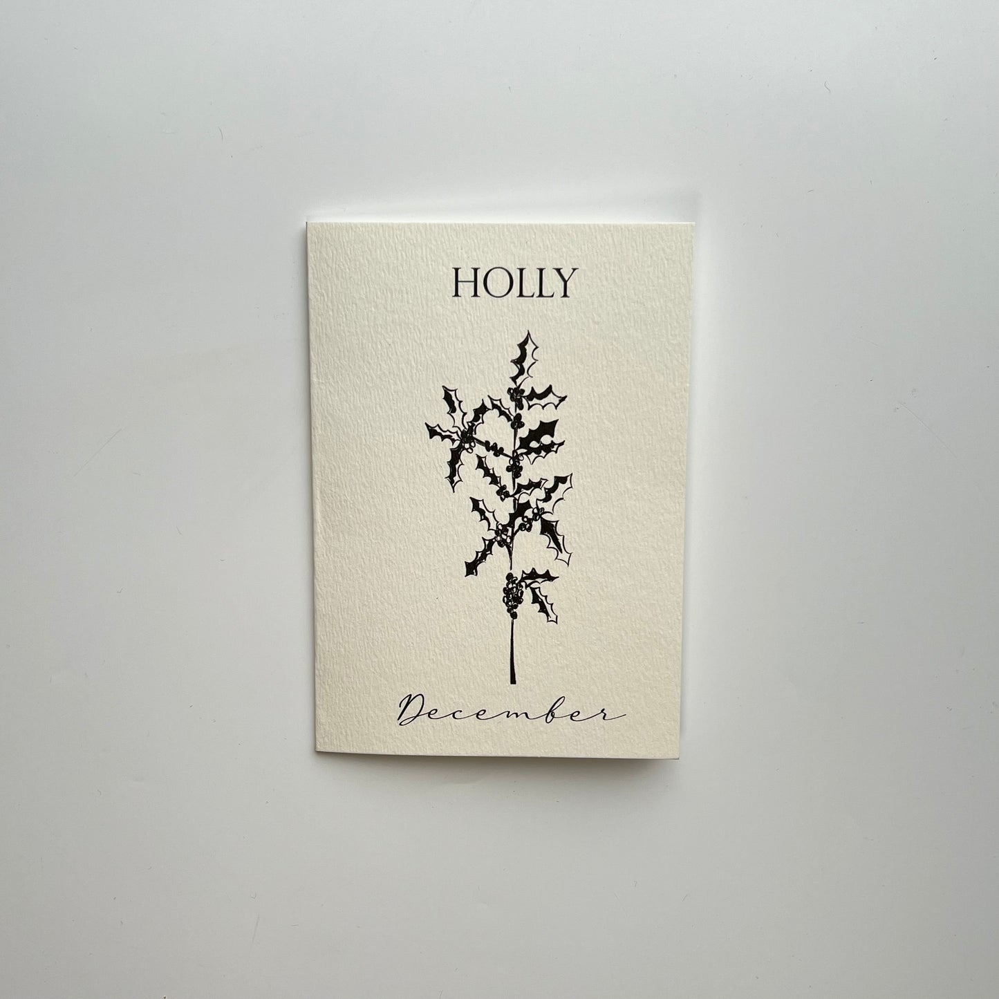 December Birth Flower Card