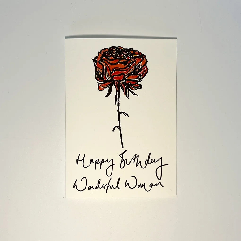 Wonderful Woman Birthday Card | Rose birthday card