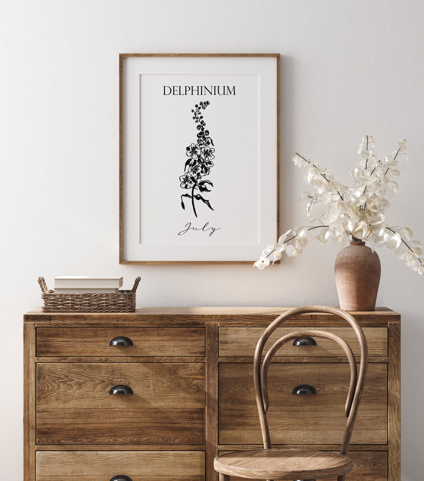 July Birthday Flower Print - Delphinium
