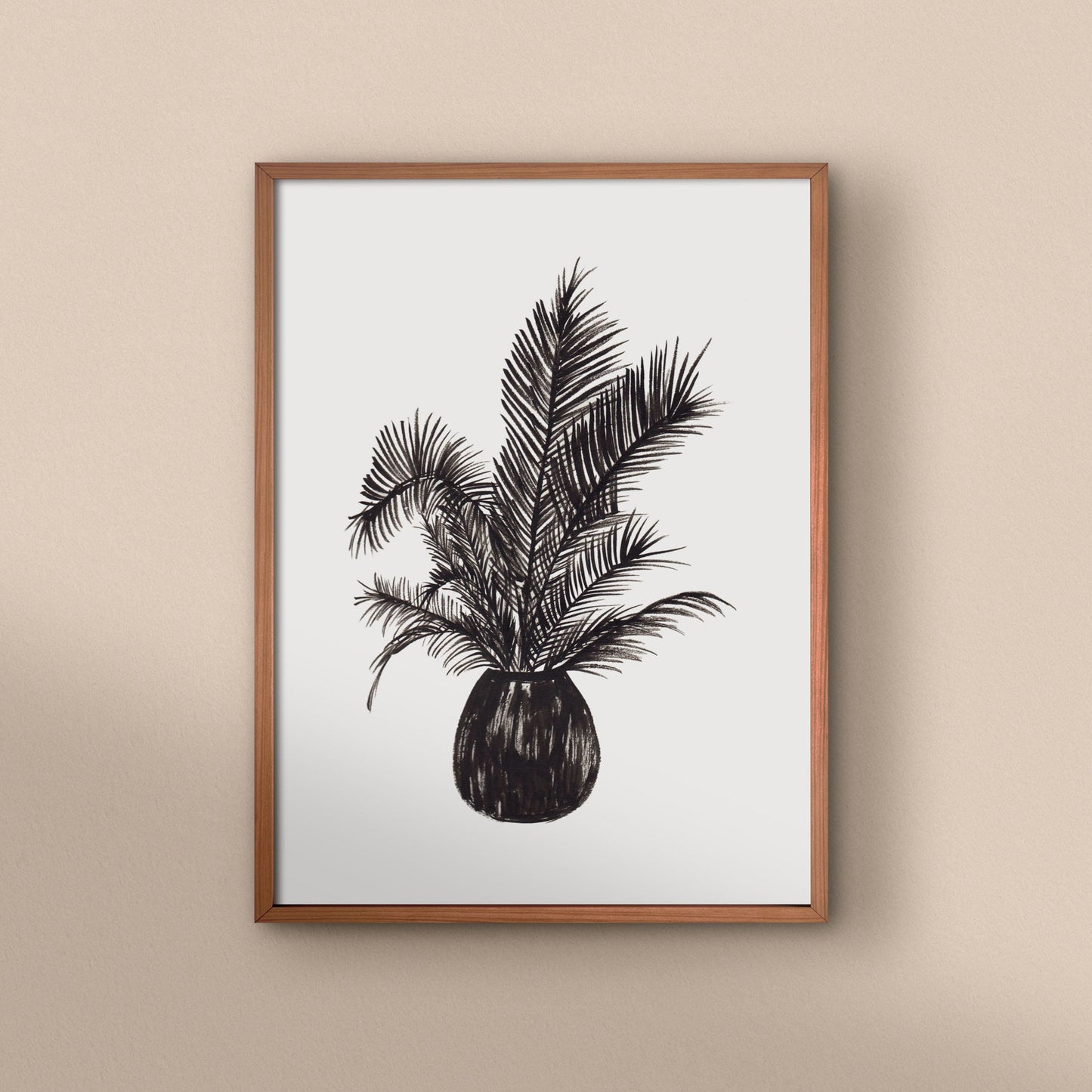 Large Monochrome Palm