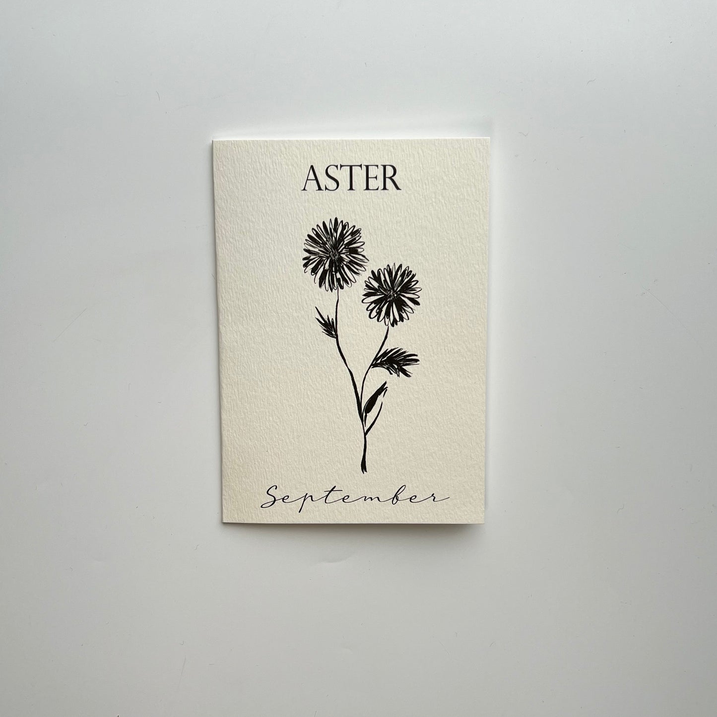 September Birth Flower Card