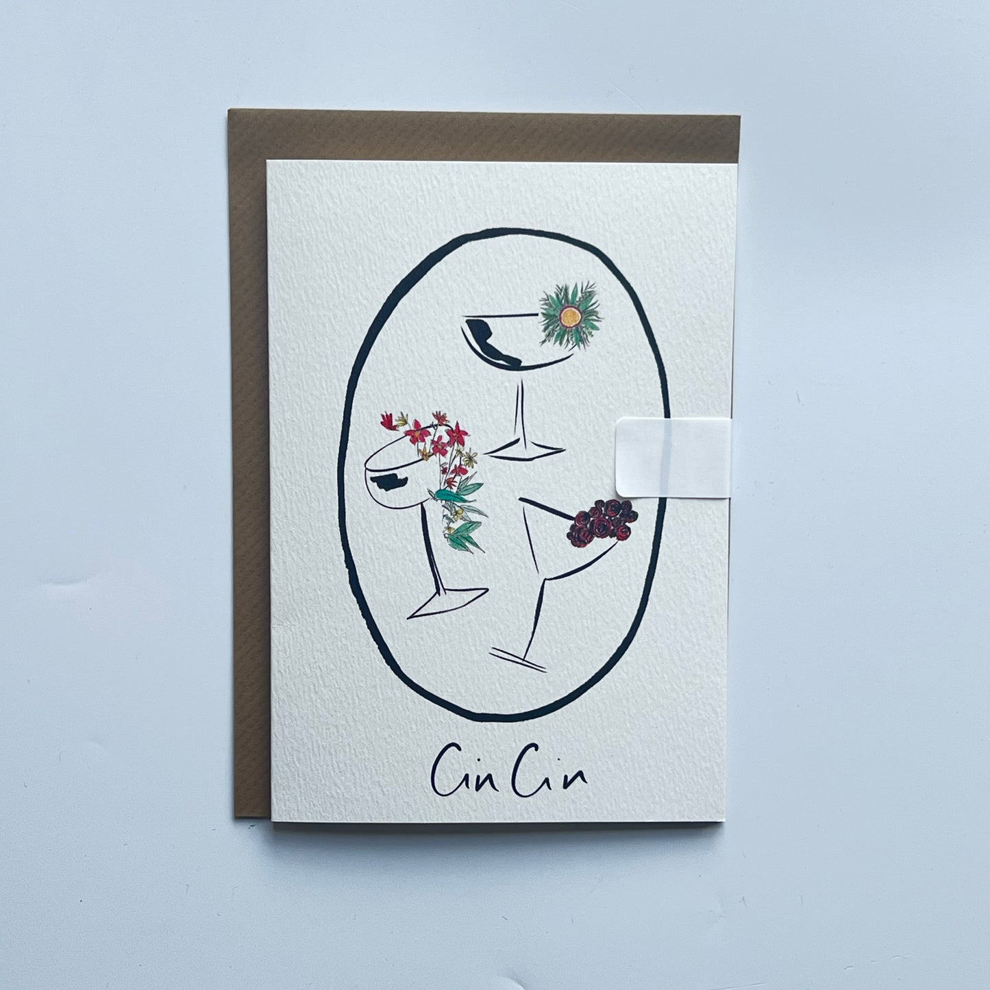 Cin Cin Christmas Greeting Card