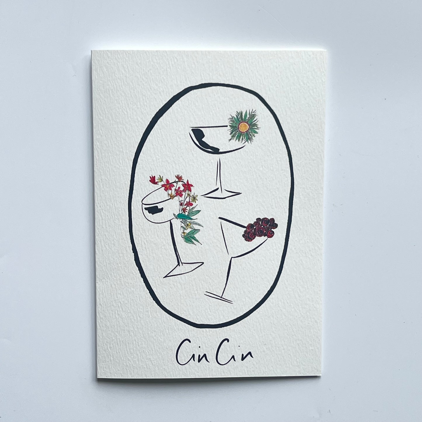 Cin Cin Christmas Greeting Card