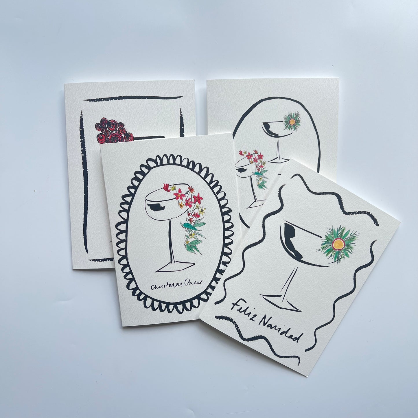 Cin Cin Christmas Greeting Card