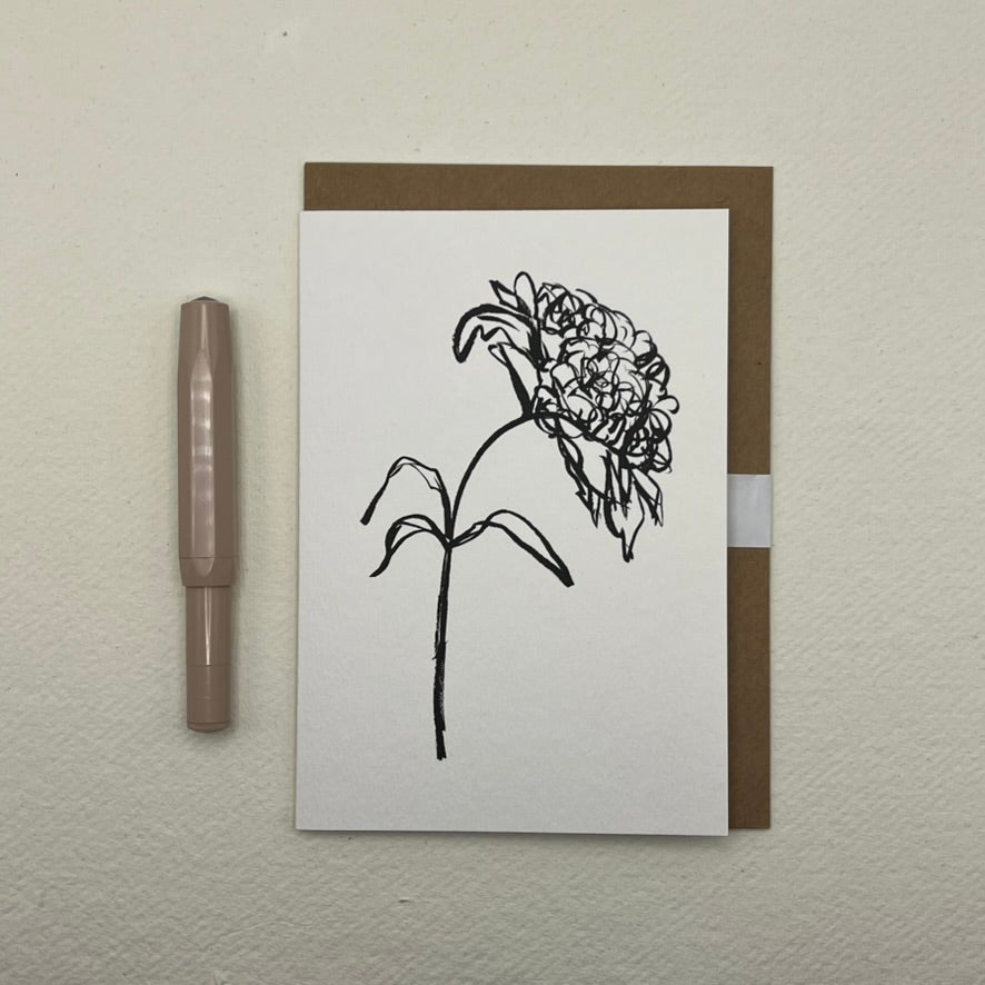 Peony 01 Greeting Card | Peony Art Card
