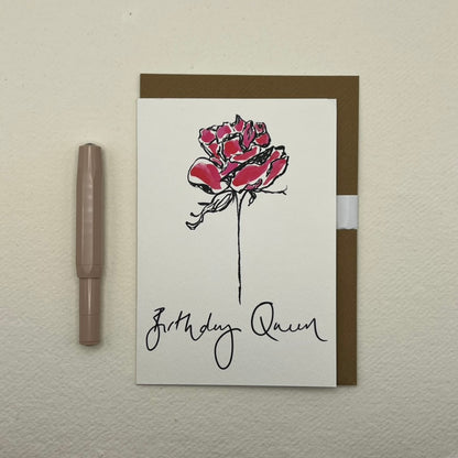 Birthday Queen Birthday Card | rose birthday queen card