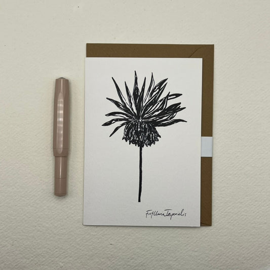Fritillaria Flower Art Card | Floral Art Greeting card | Blank flower card