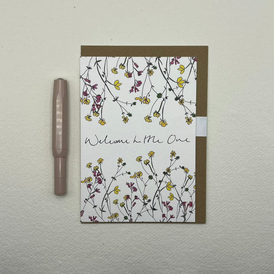New Baby Greeting Card | Welcome Little on Greeting Card