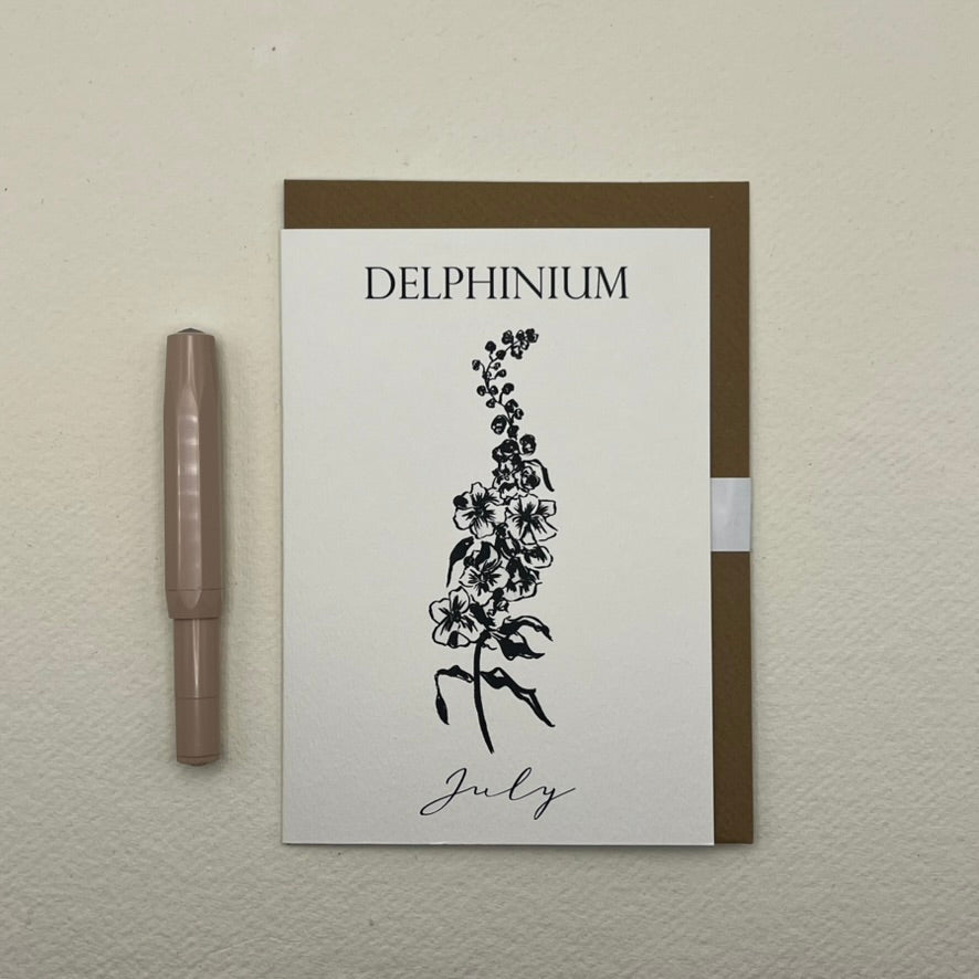 July Birth Flower Card | July Birthday Card | summer birthday card