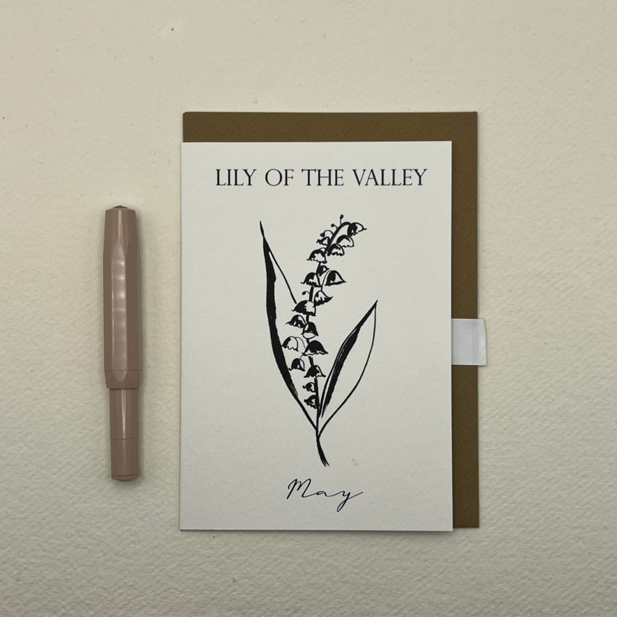 May Birth Flower Card | Lily of the Valley Birthday Cards | Spring Birthday Card