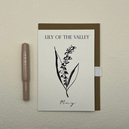 May Birth Flower Card | Lily of the Valley Birthday Cards | Spring Birthday Card
