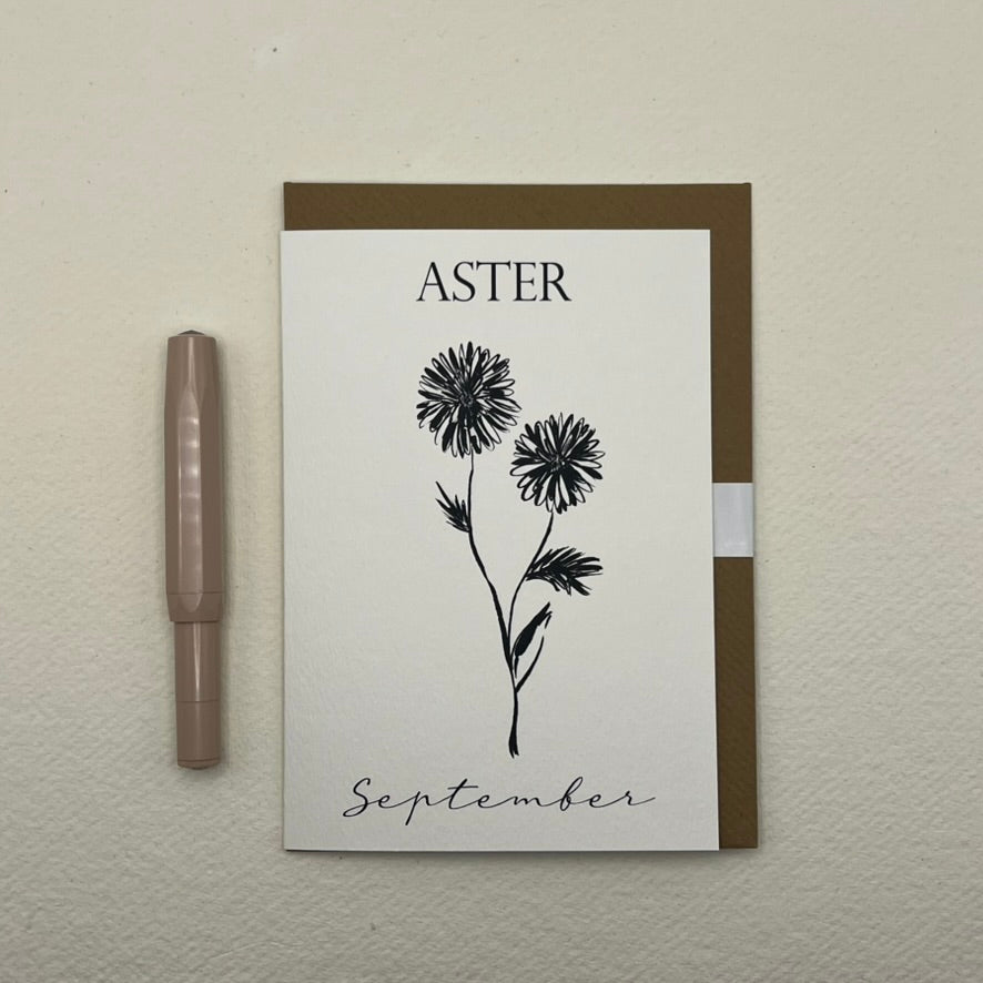 September Birth Flower Card | September Birthday Card