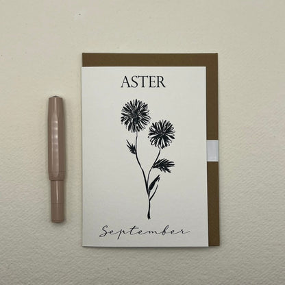September Birth Flower Card | September Birthday Card