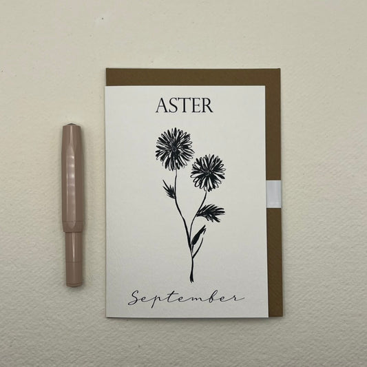 September Birth Flower Card | September Birthday Card