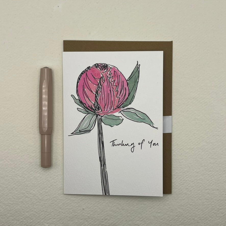 Thinking of You Closed Bud Card | just to say card | condolences card