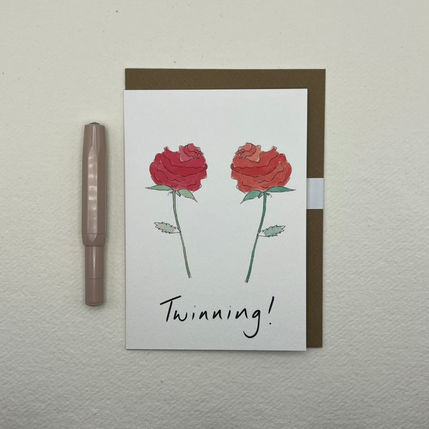 TWINNING- Greeting card for Twins | Twin Celebration Card | Twins congratulations card