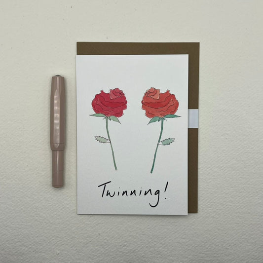 TWINNING- Greeting card for Twins | Twin Celebration Card | Twins congratulations card