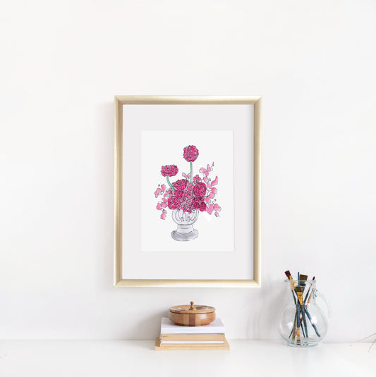 Edwina floral display art print