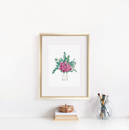 Hyacinth floral display art print