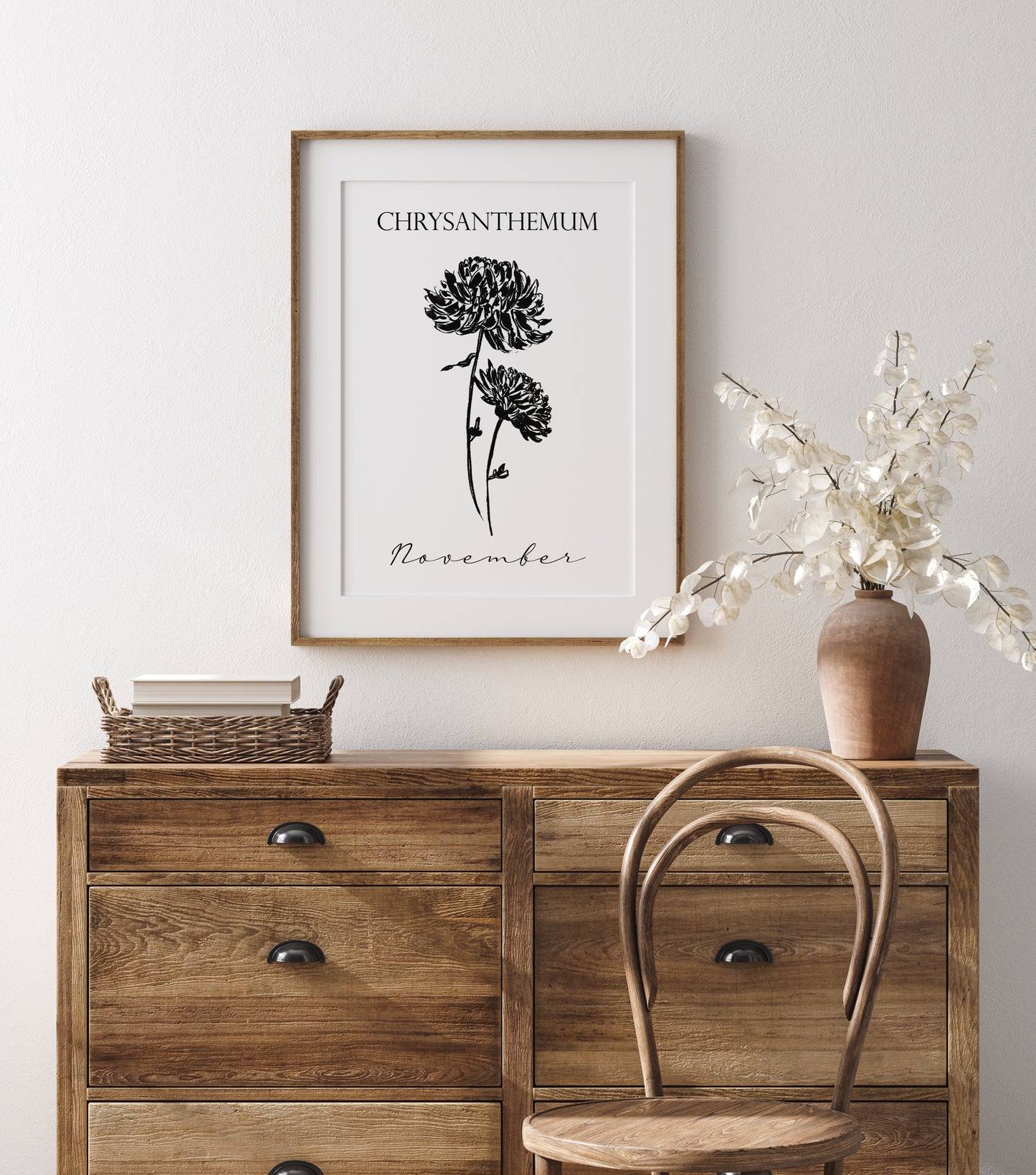 November Birthday Flower Print - Chrysanthemum