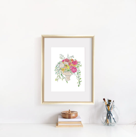 Trailing Floral Table Display Wall art