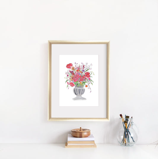 Pink and Purple  Floral Table Display Wall art