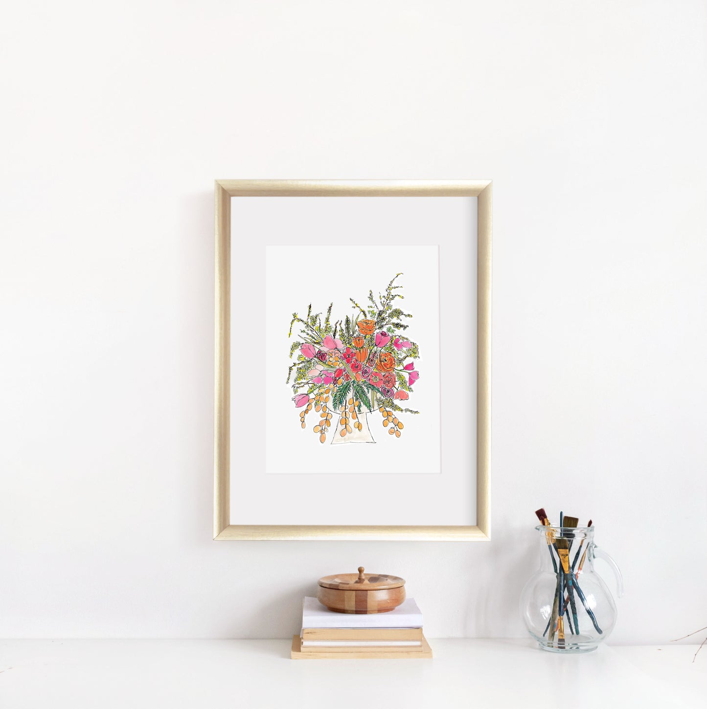 Tulip Floral Table Display Wall art