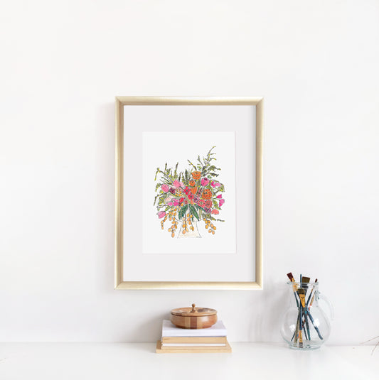 Tulip Floral Table Display Wall art