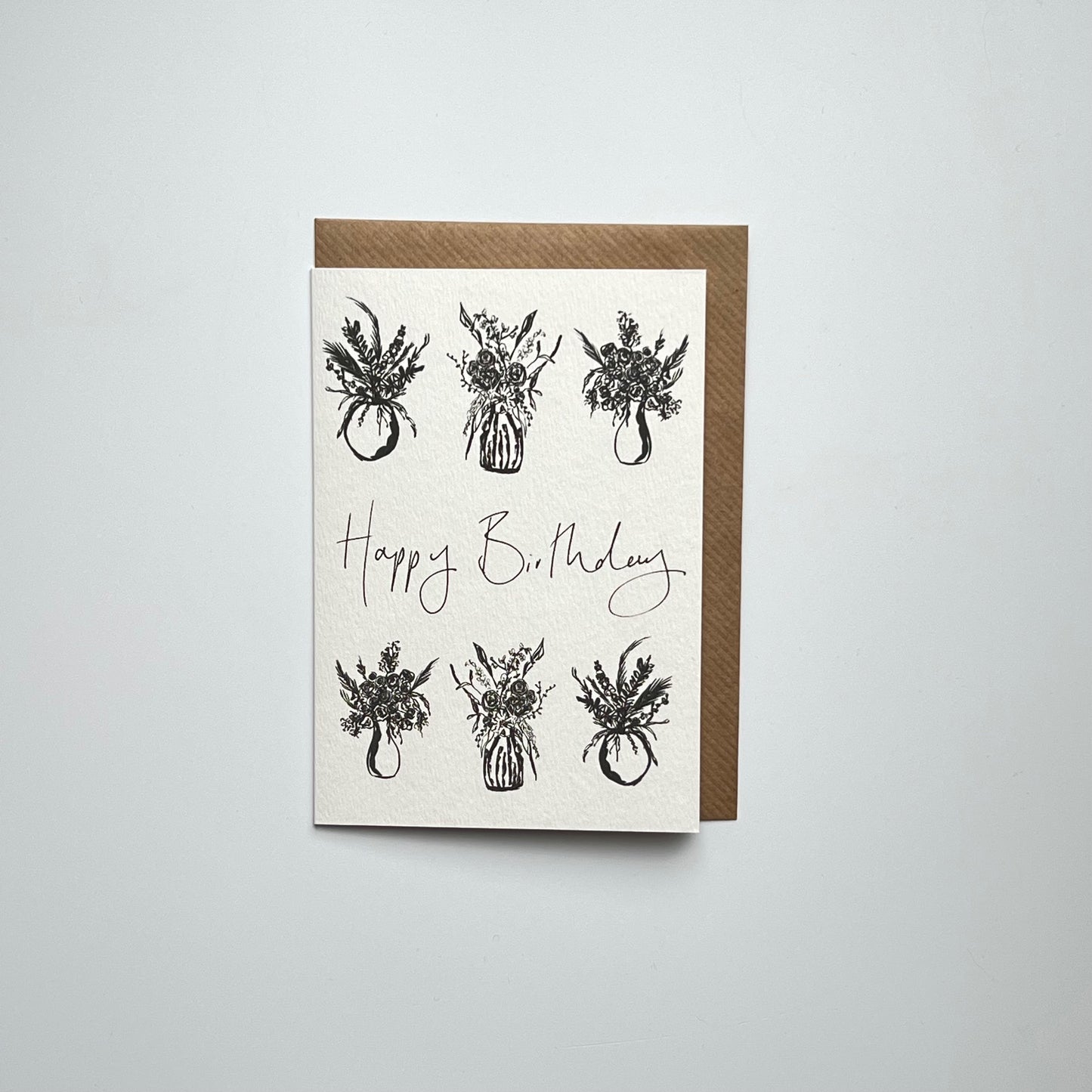 Mixed Vase Happy Birthday Card