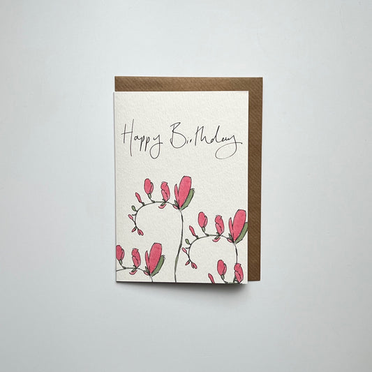 Freesia Happy Birthday Card