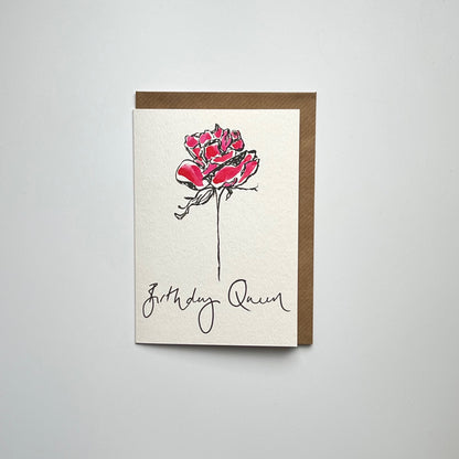 Birthday Queen Birthday Card | rose birthday queen card