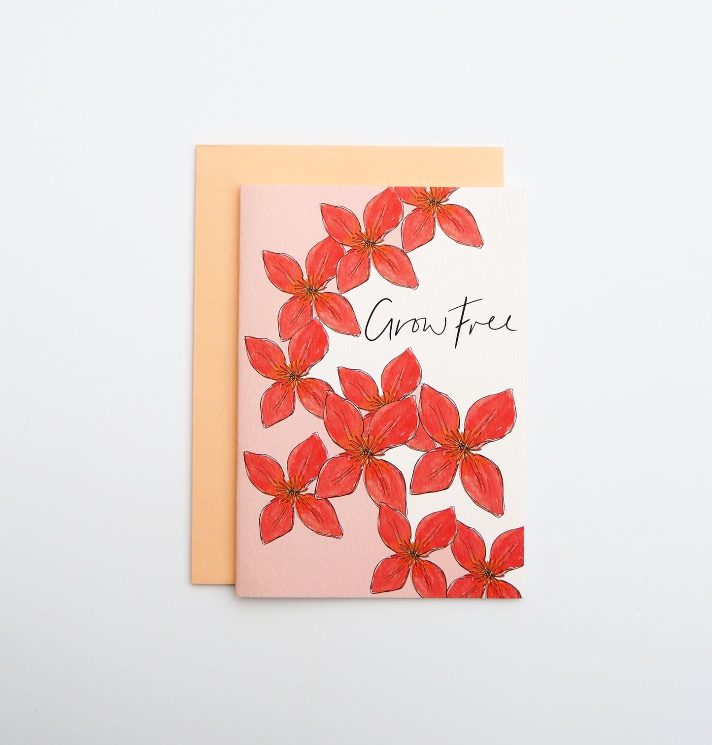 Grow Free Orange Flower Card