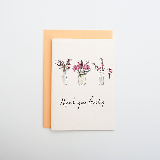 Thank You Lovely 3 Vases Card