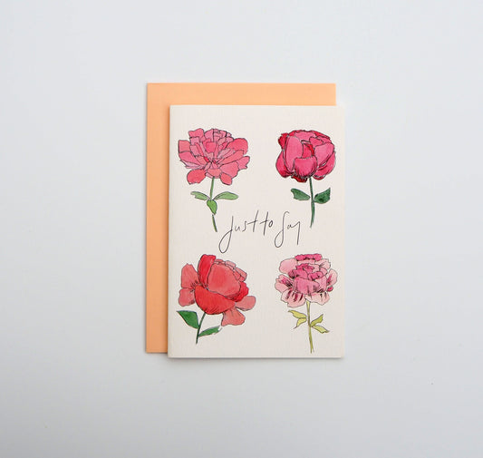 Just To Say Peony Card
